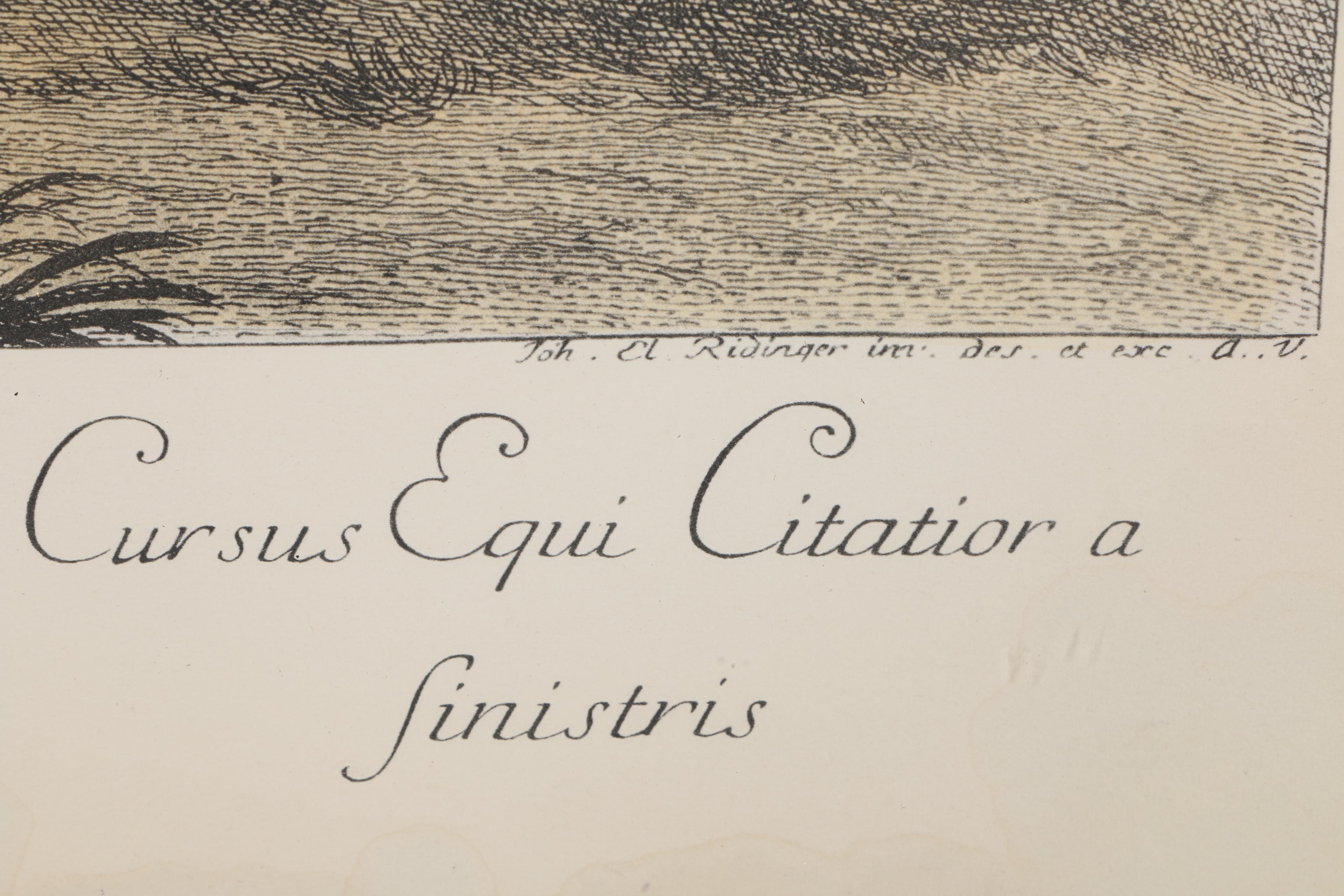 Pair of Johann Elias Ridinger Restrike Engravings