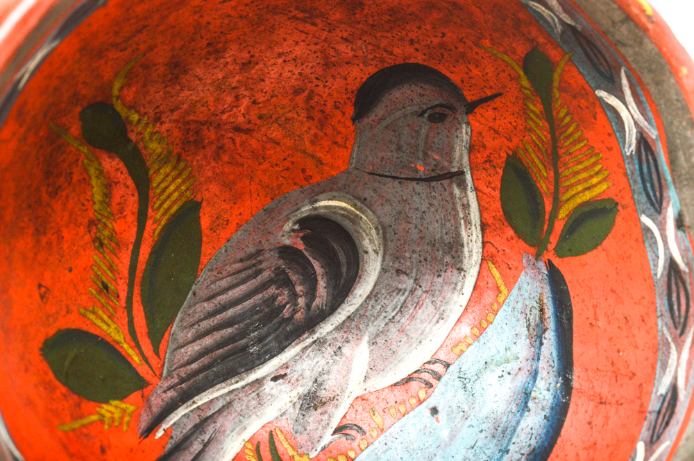 Antique Mexican Painted Wooden Cup