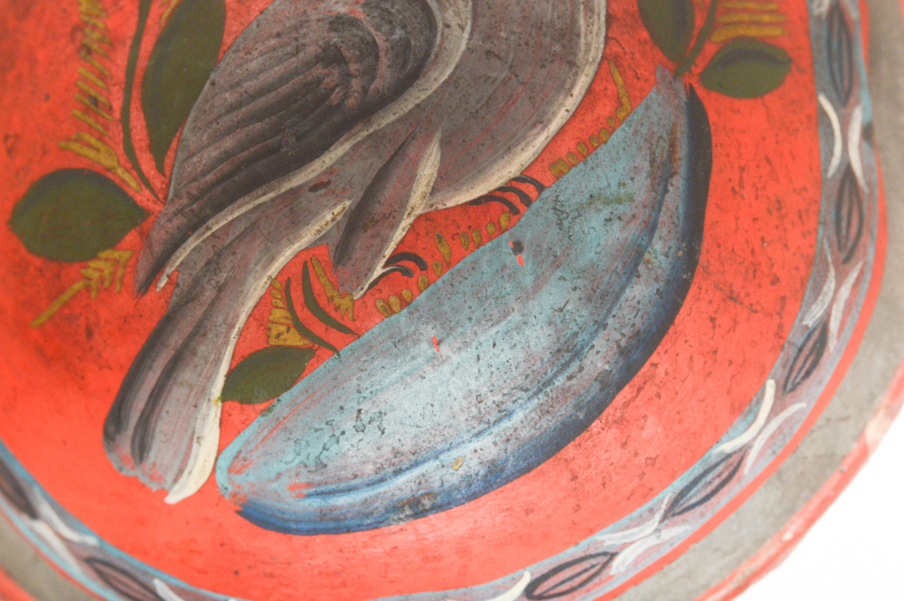 Antique Mexican Painted Wooden Cup