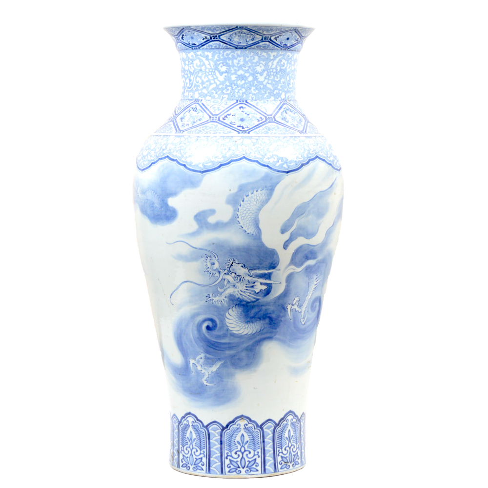 Japanese Meiji Period Imari Style Floor Vase