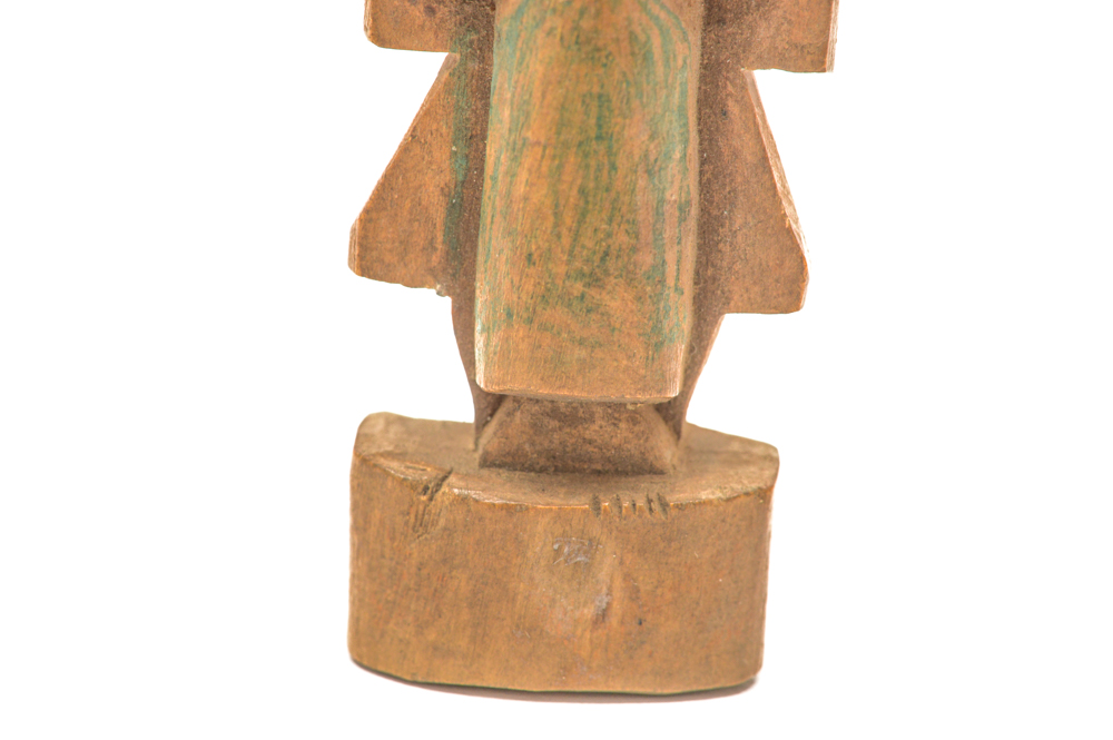 Antique Spanish Colonial Carved Pendant of Mary