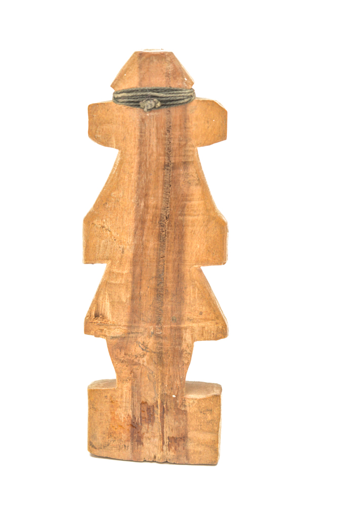 Antique Spanish Colonial Carved Pendant of Mary