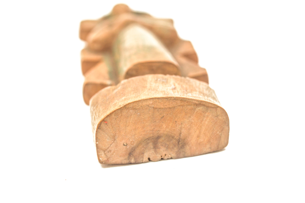 Antique Spanish Colonial Carved Pendant of Mary