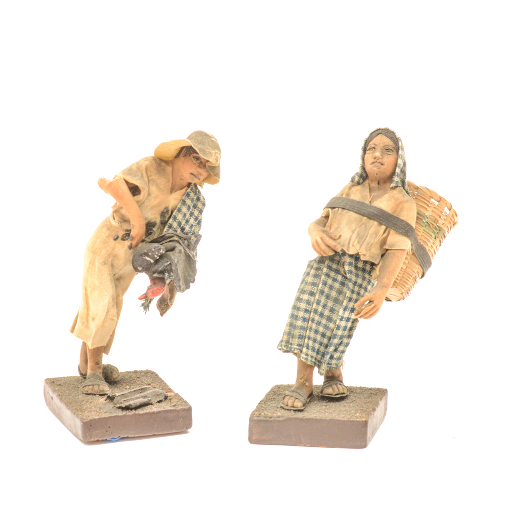 Spanish Colonial Cloth Figures of Farmers