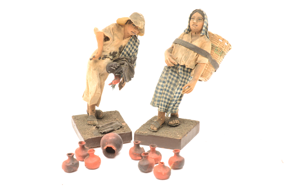Spanish Colonial Cloth Figures of Farmers