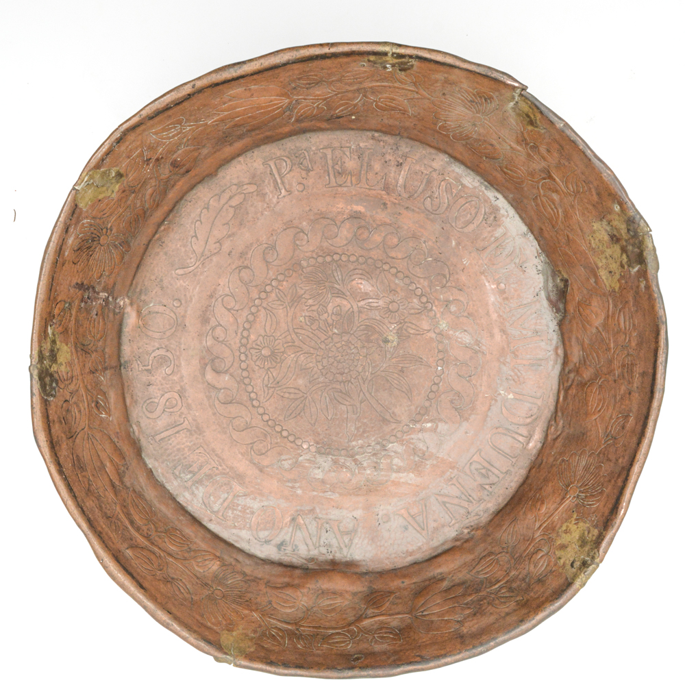 Antique Spanish Colonial Hammered Copper Bowl