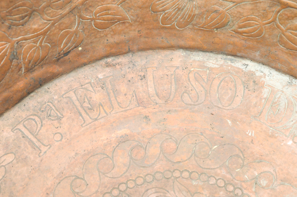 Antique Spanish Colonial Hammered Copper Bowl