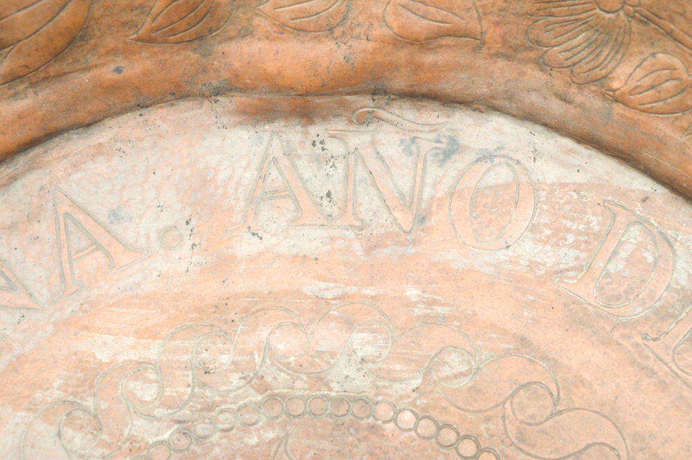Antique Spanish Colonial Hammered Copper Bowl