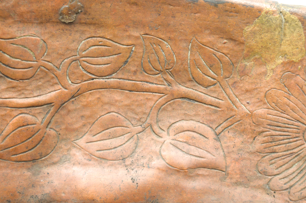 Antique Spanish Colonial Hammered Copper Bowl