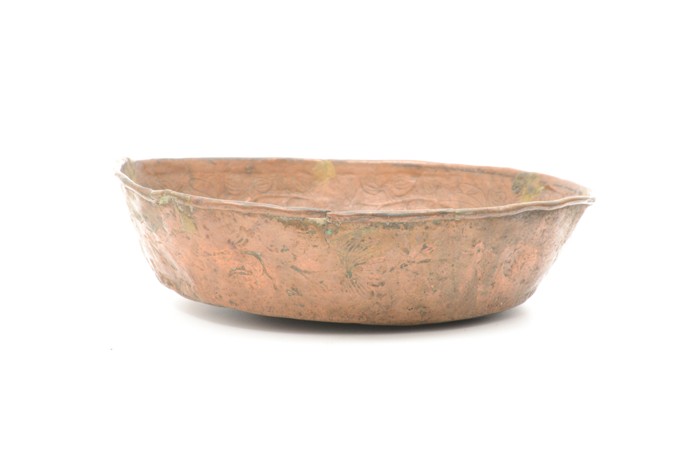 Antique Spanish Colonial Hammered Copper Bowl