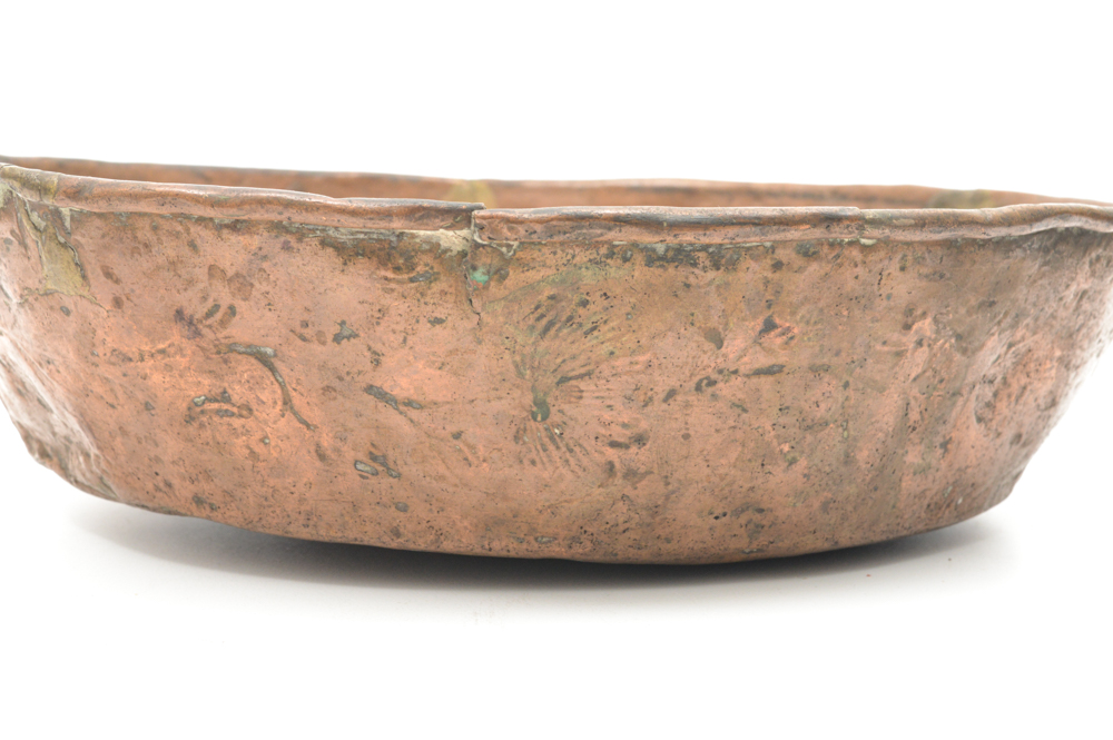 Antique Spanish Colonial Hammered Copper Bowl