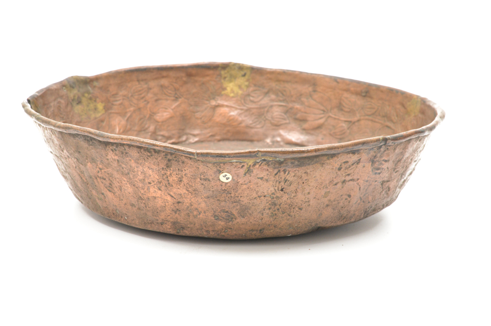 Antique Spanish Colonial Hammered Copper Bowl