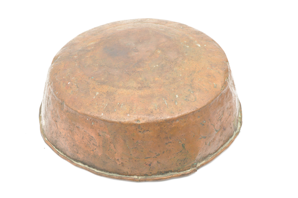 Antique Spanish Colonial Hammered Copper Bowl