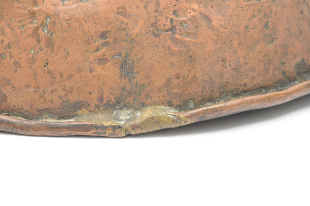 Antique Spanish Colonial Hammered Copper Bowl