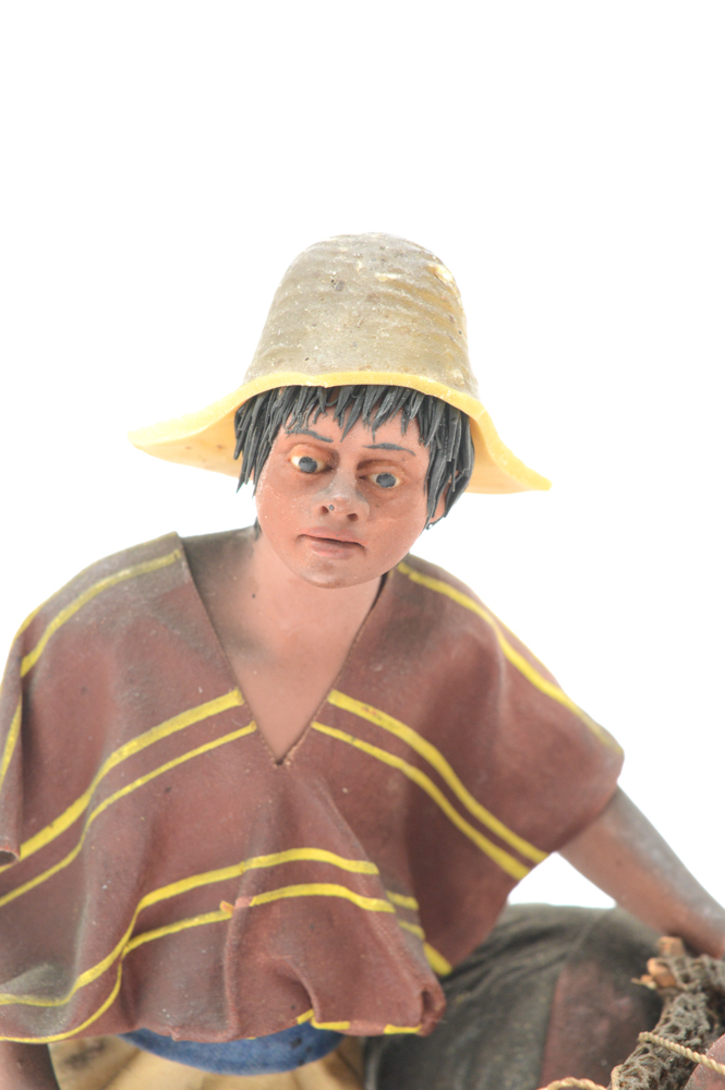 Antique Mexican Wax Figural Group