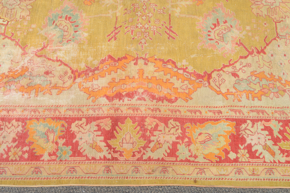 Antique Hand Knotted Turkish Anatolian Area Rug