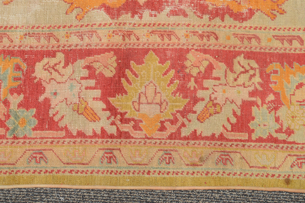 Antique Hand Knotted Turkish Anatolian Area Rug