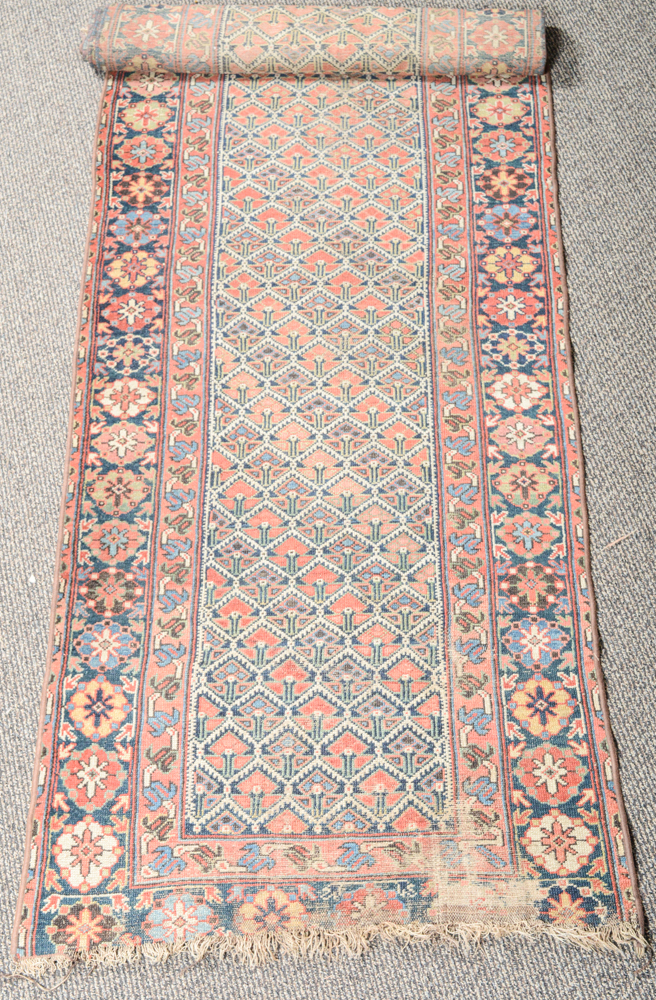Antique Hand Knotted Turkish Carpet Runner
