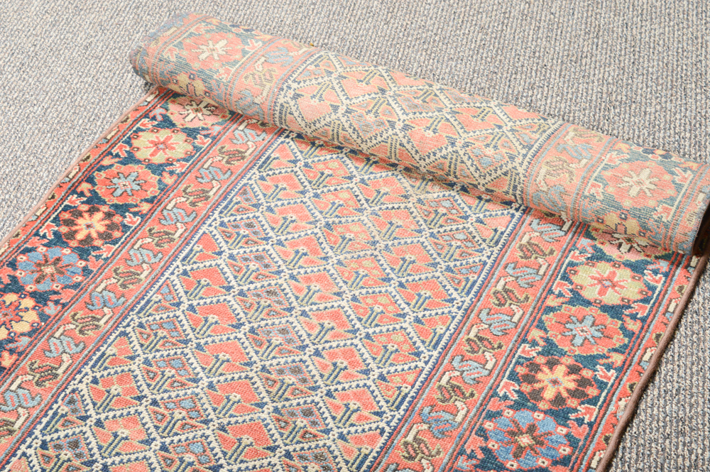 Antique Hand Knotted Turkish Carpet Runner