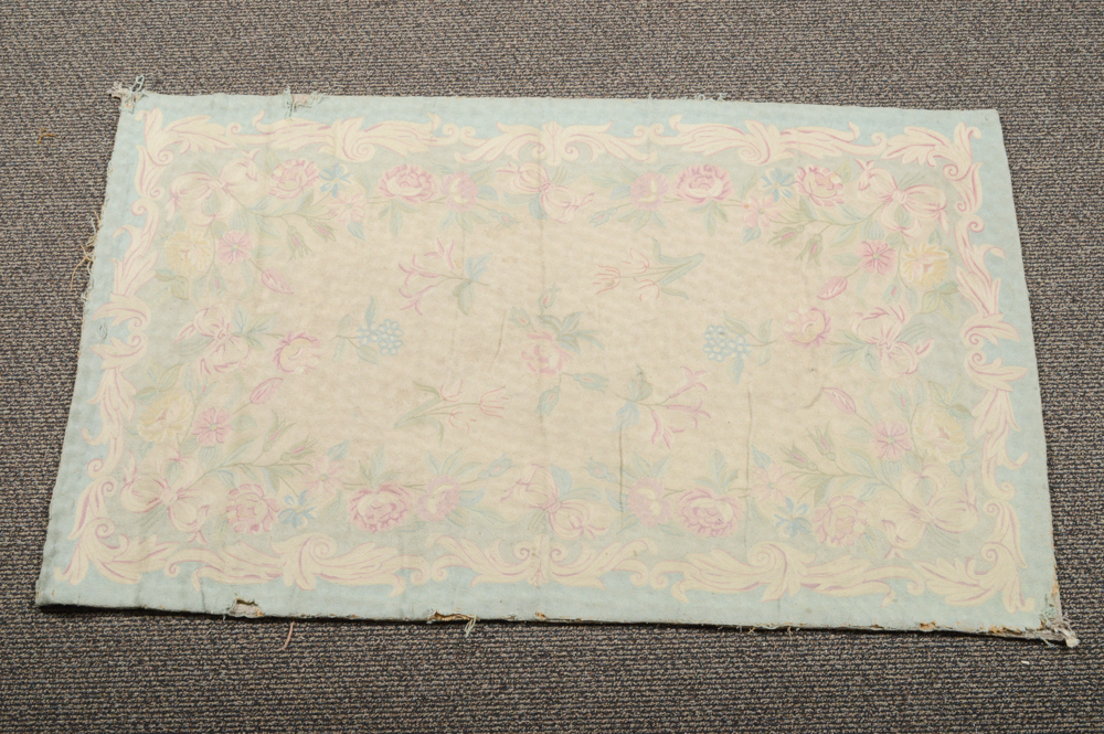 Antique Chain Stitch Embroidered Area Rug