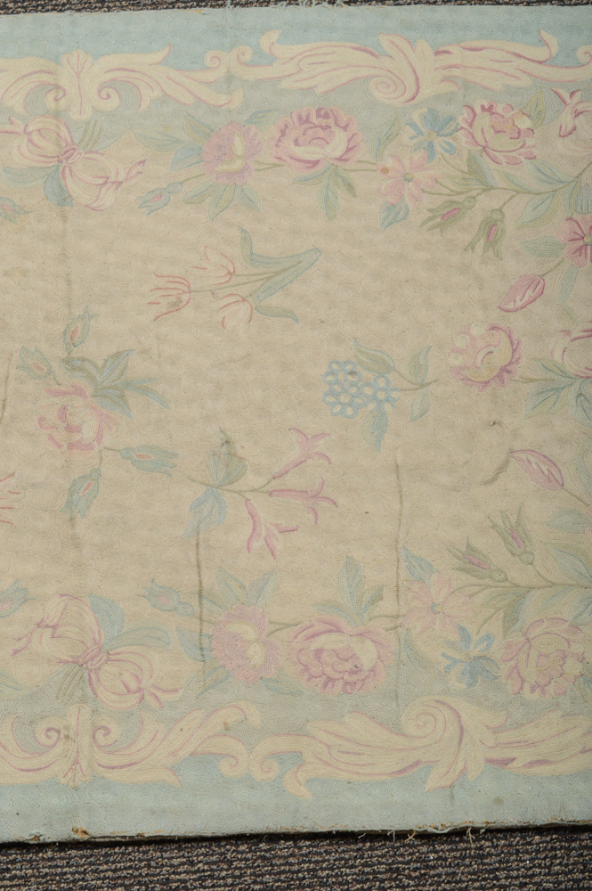 Antique Chain Stitch Embroidered Area Rug