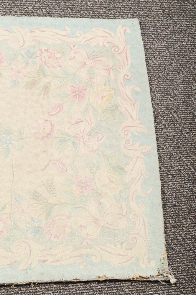 Antique Chain Stitch Embroidered Area Rug