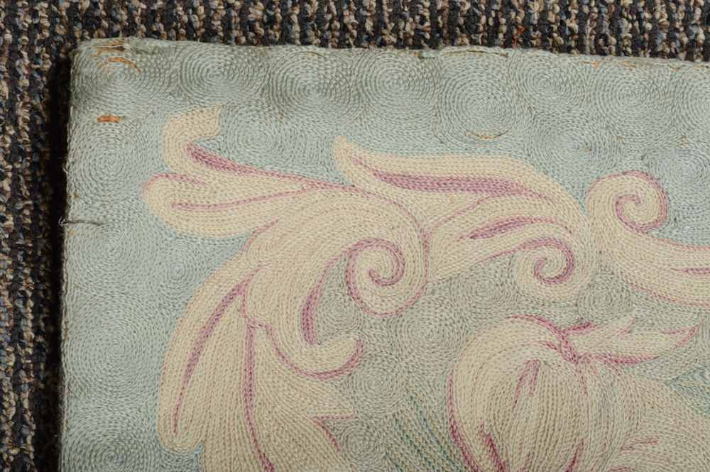 Antique Chain Stitch Embroidered Area Rug