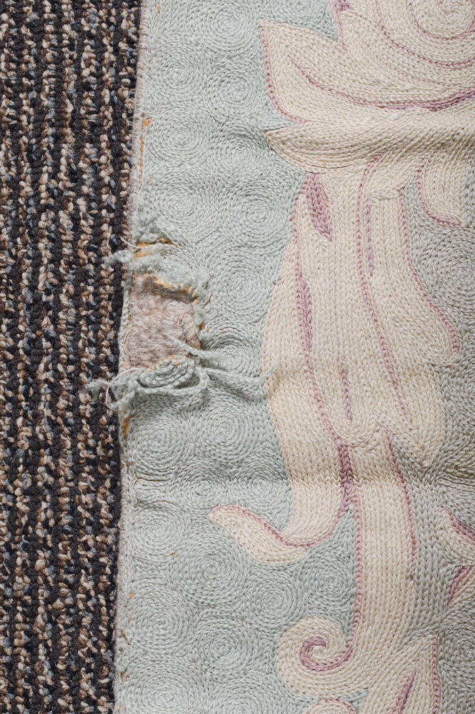 Antique Chain Stitch Embroidered Area Rug