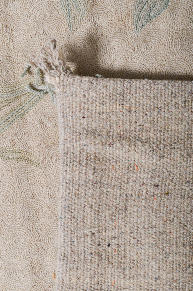 Antique Chain Stitch Embroidered Area Rug