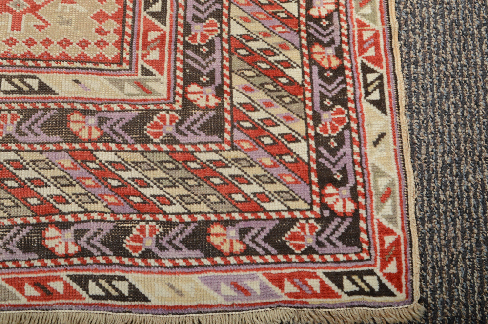 Antique Hand Knotted Turkish Anatolian Accent Rug