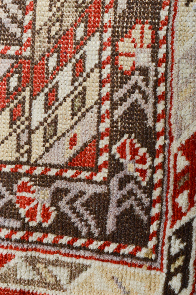 Antique Hand Knotted Turkish Anatolian Accent Rug