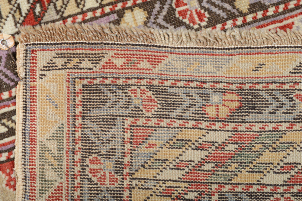 Antique Hand Knotted Turkish Anatolian Accent Rug