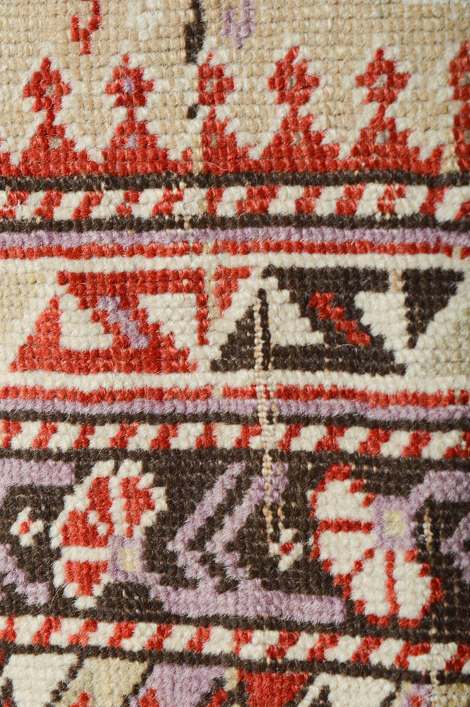 Antique Hand Knotted Turkish Anatolian Accent Rug