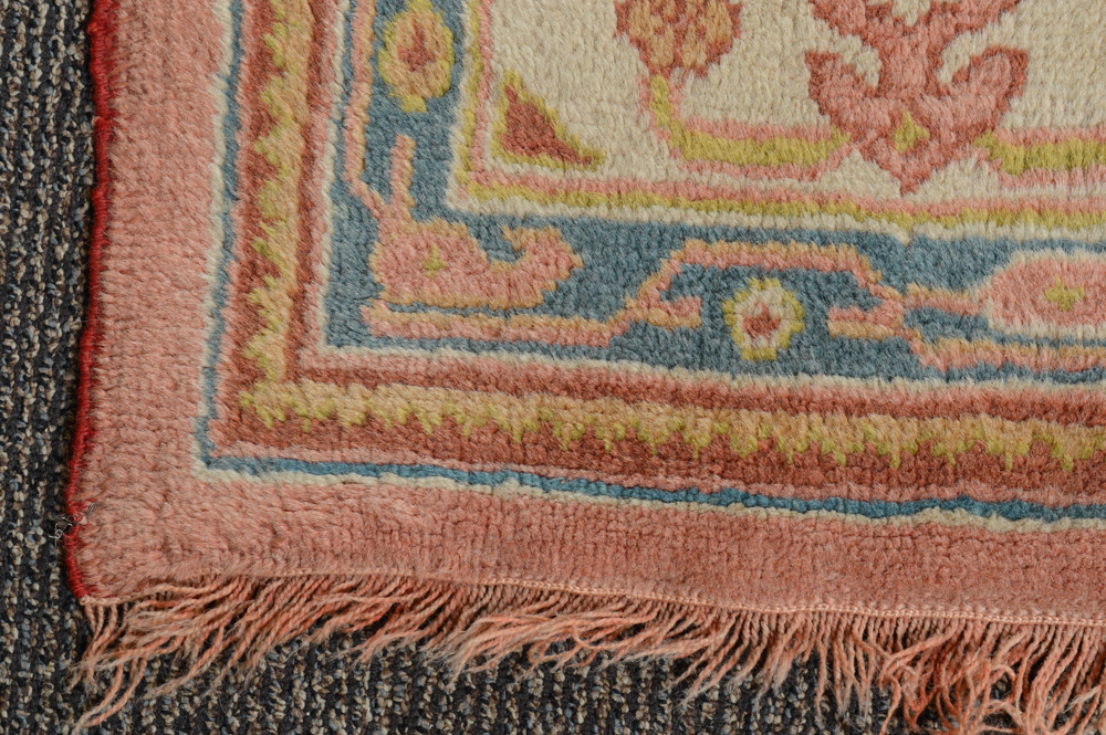 Antique Hand Knotted Turkish Oushak Area Rug