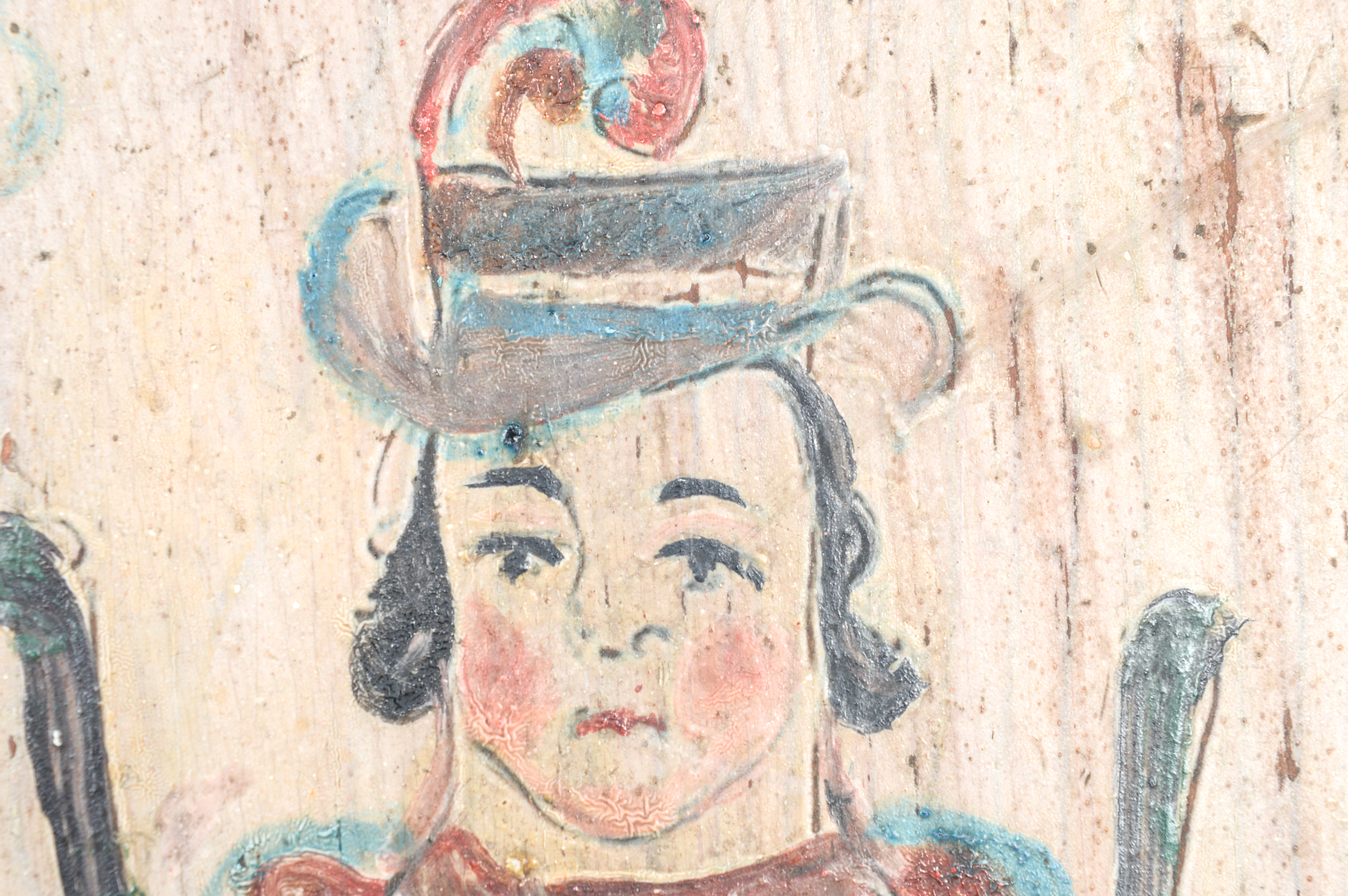 Antique Spanish Colonial Painting of Woman