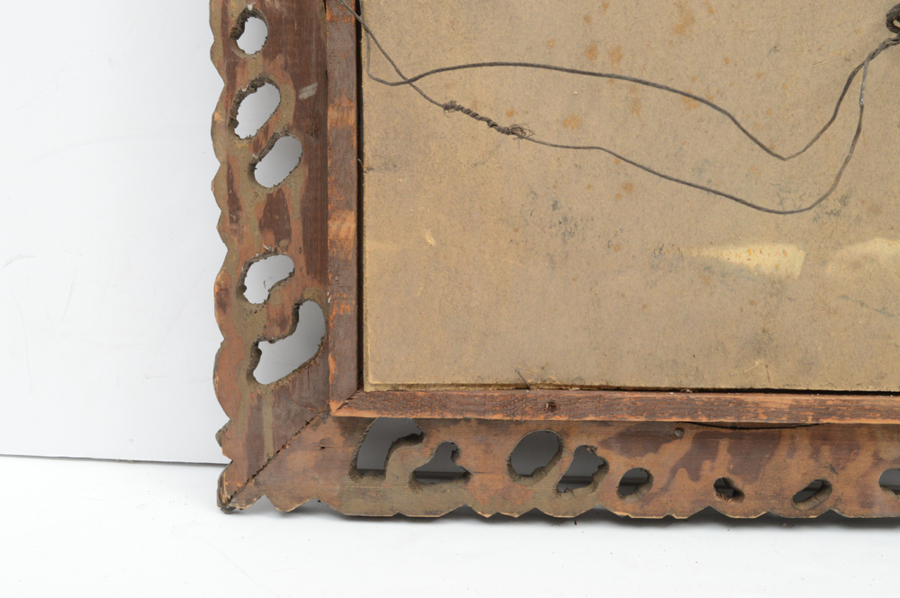 Vintage Gold Tone Frame with Oval Glass