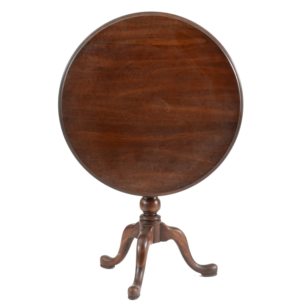 Colonial Style Cherry Tilt-Top Table