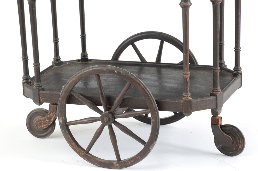 Painted Wooden Bar Cart