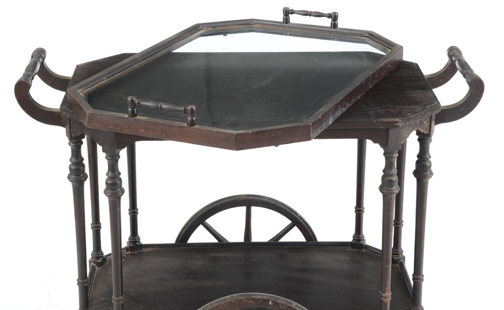 Painted Wooden Bar Cart