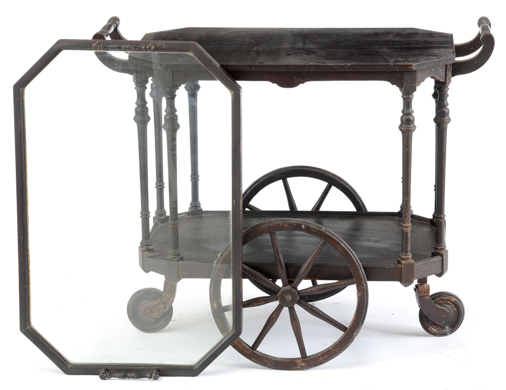 Painted Wooden Bar Cart