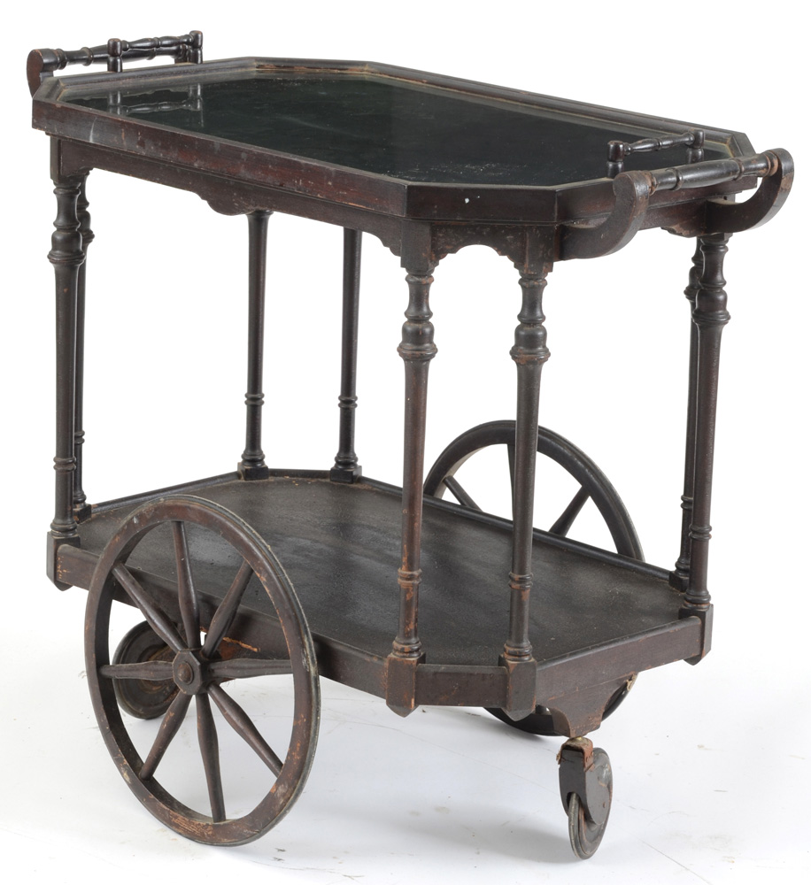 Painted Wooden Bar Cart