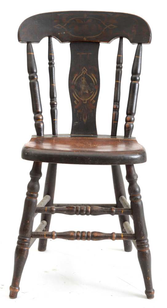 Pair of Early 19th Century Stenciled Chairs