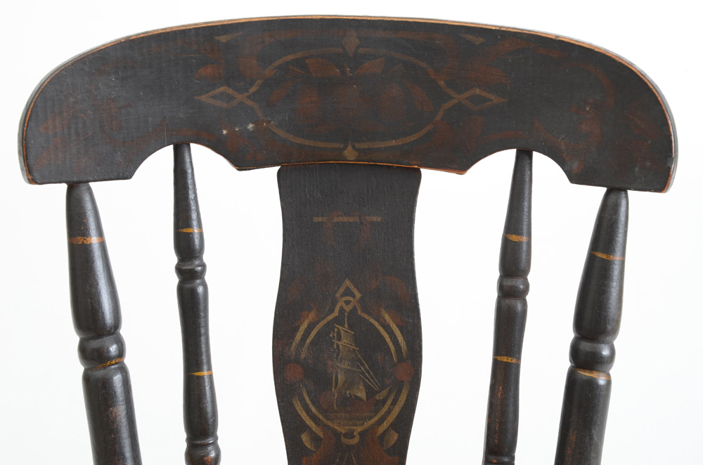 Pair of Early 19th Century Stenciled Chairs