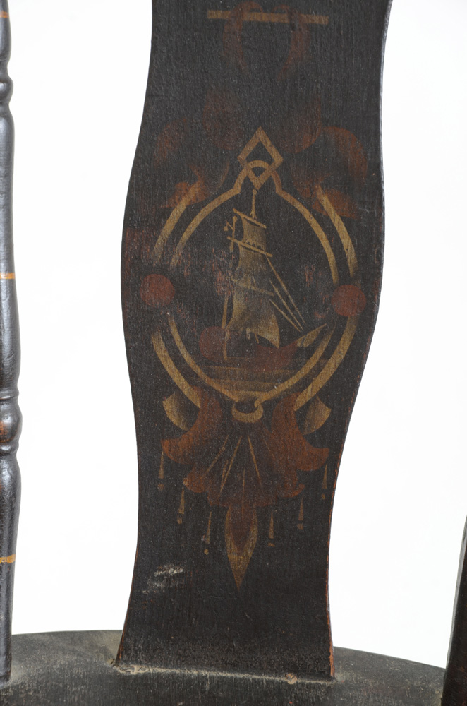 Pair of Early 19th Century Stenciled Chairs