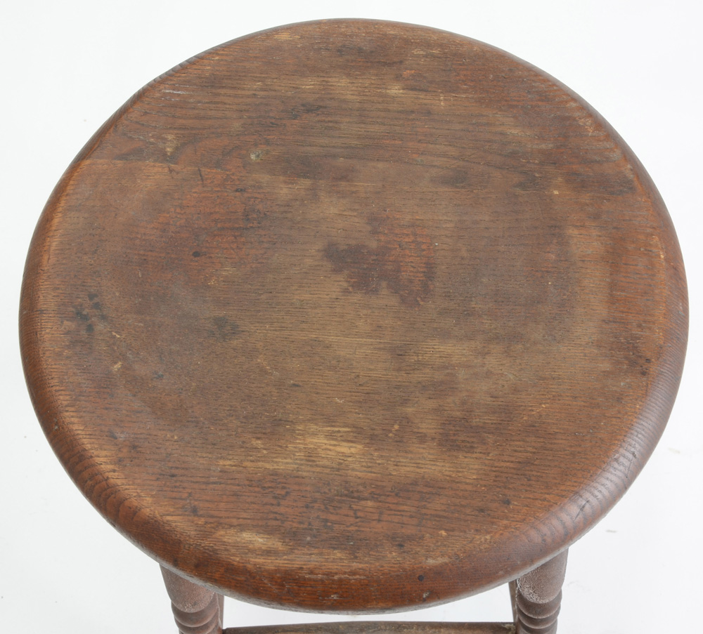 Antique Oak Bar Stool