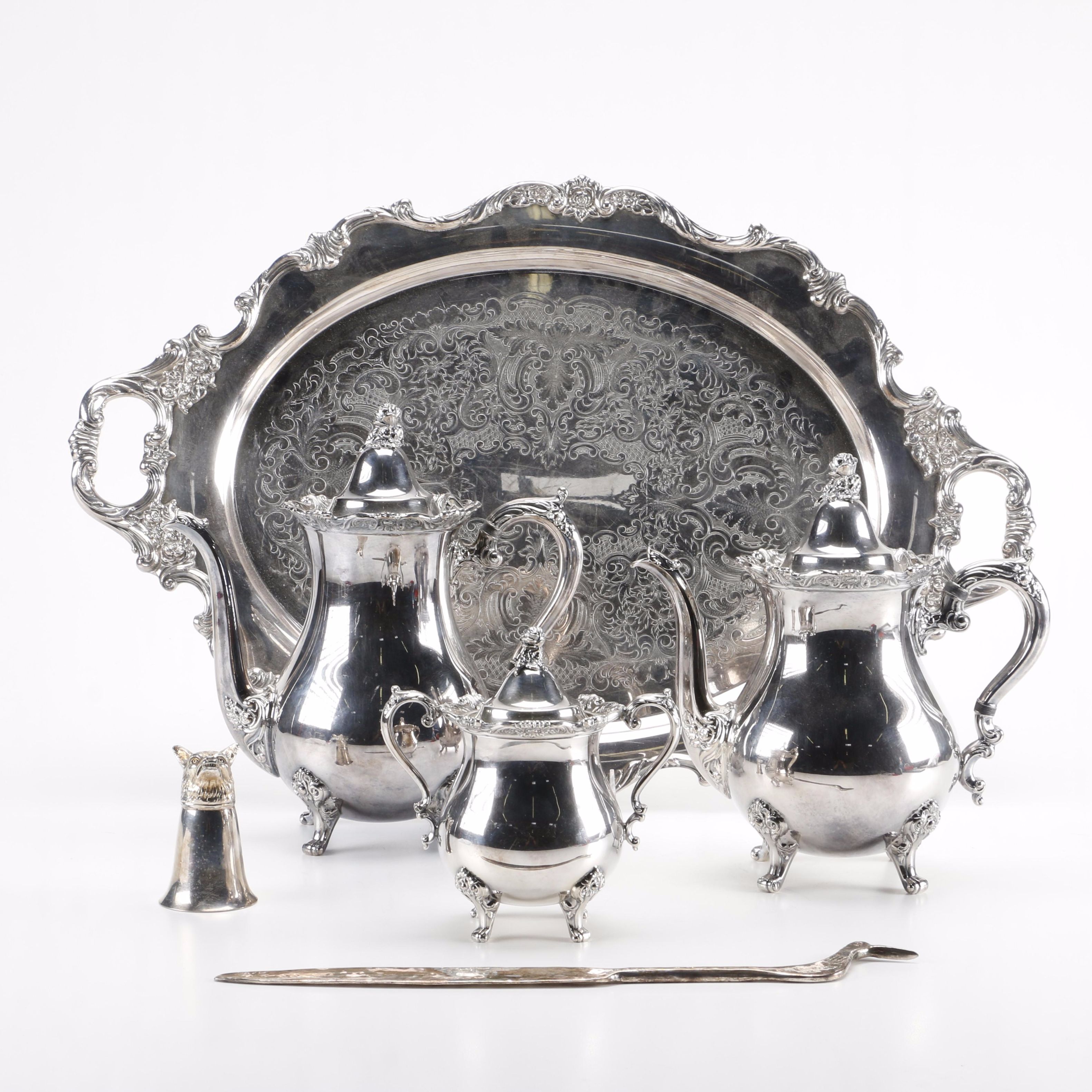 Wallace "Royal Rose" Silver Plate Coffee Set
