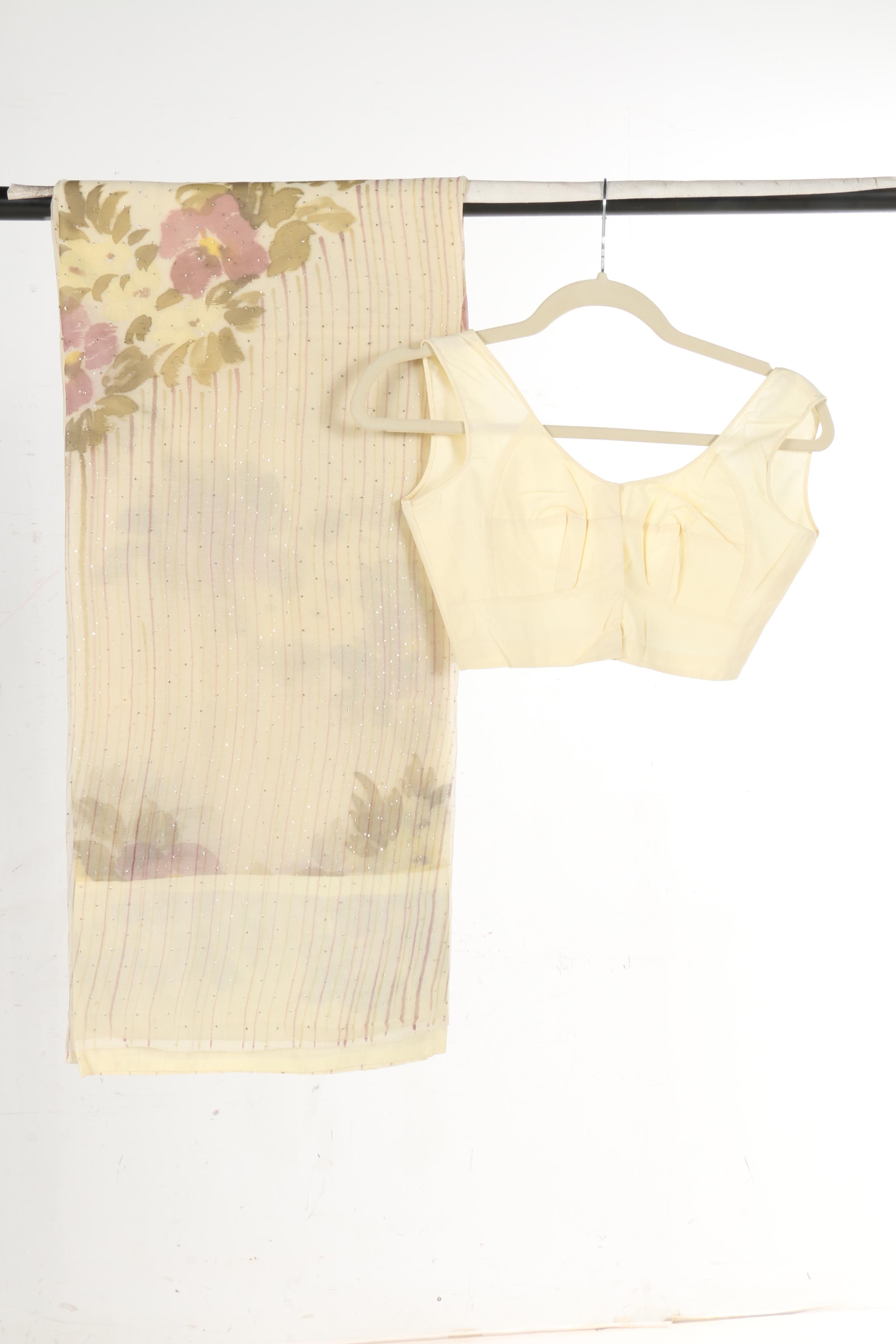 Collection of Floral Saris