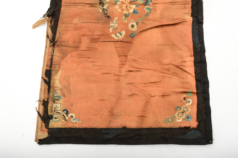 19th Century Chinese Embroided Silk Pipe Pouch