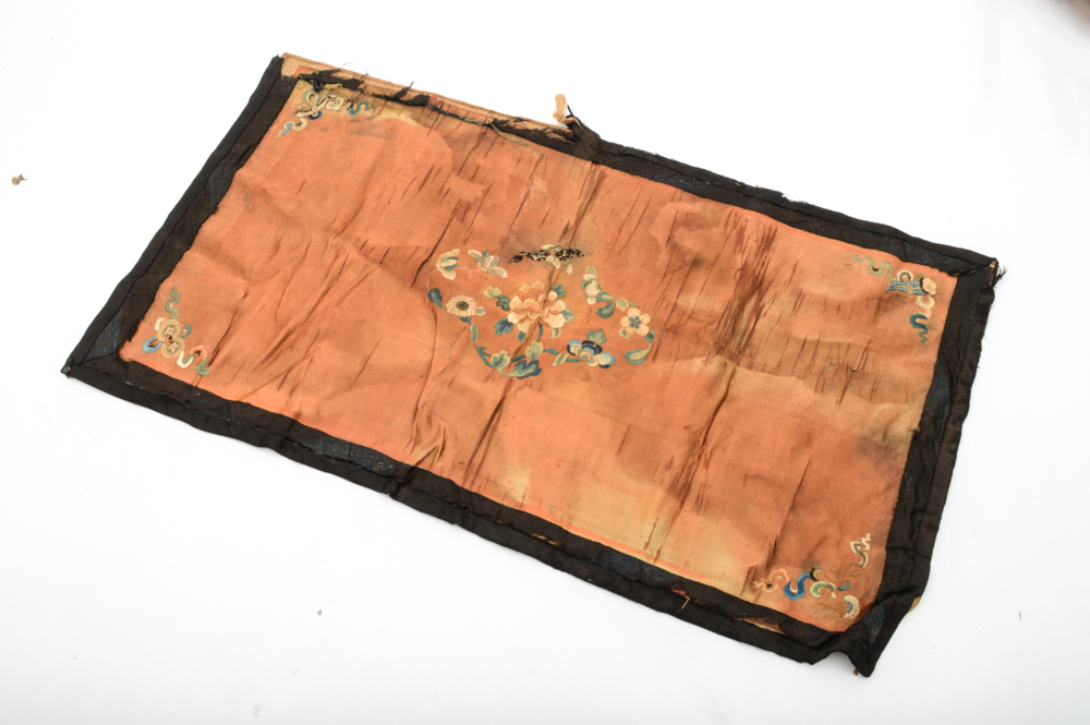 19th Century Chinese Embroided Silk Pipe Pouch