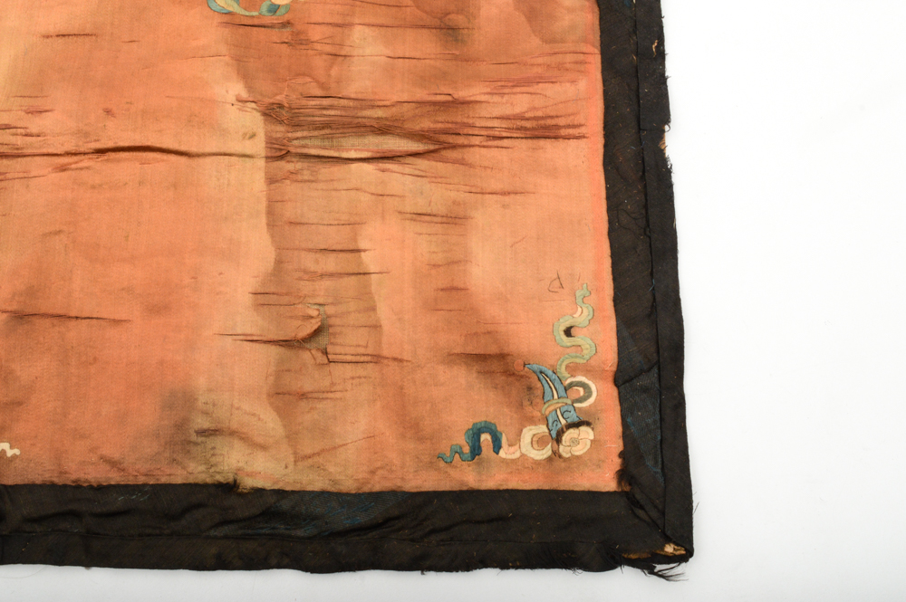 19th Century Chinese Embroided Silk Pipe Pouch